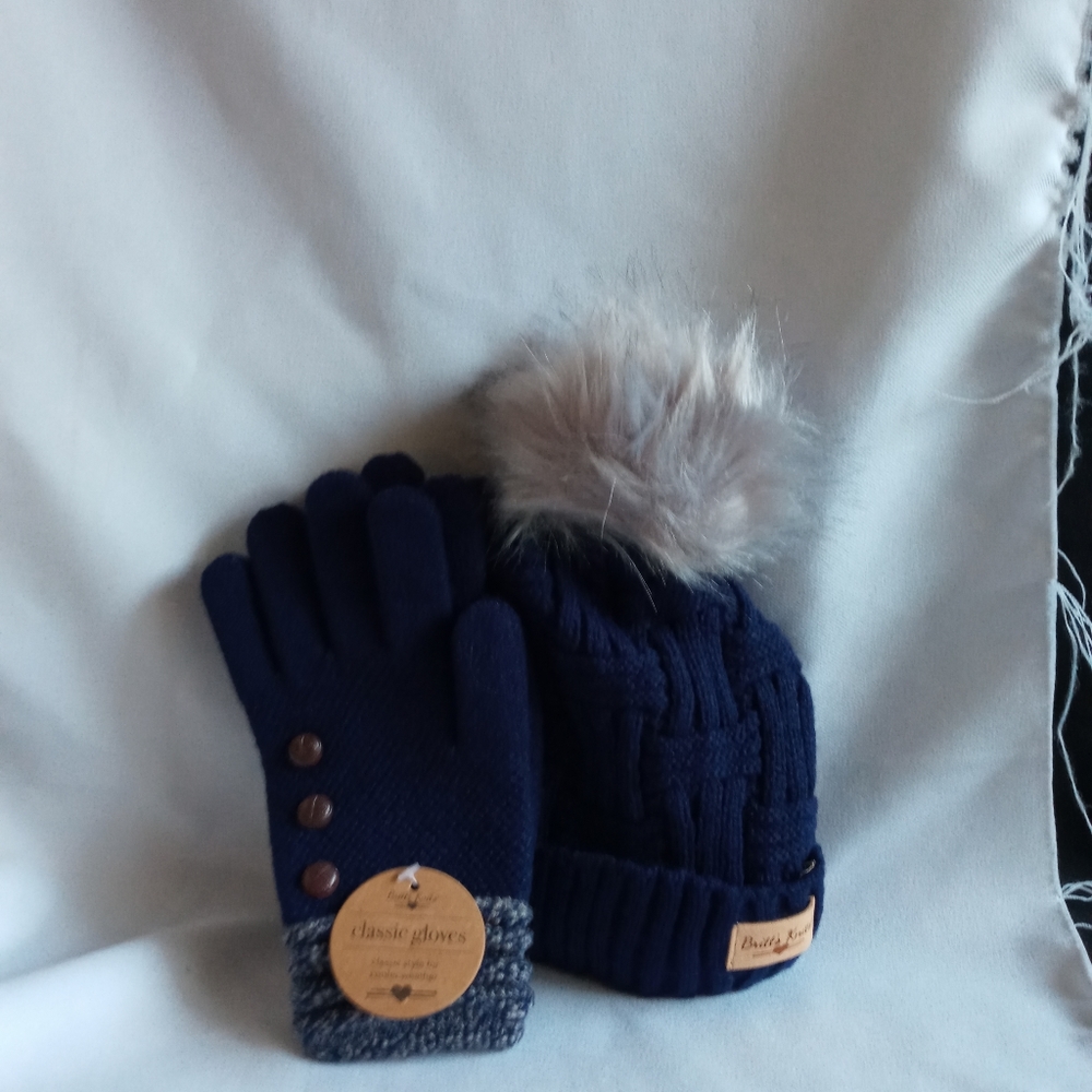 Girls hat and gloves